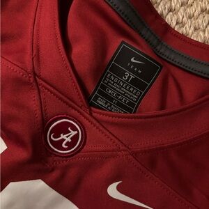 3T Alabama Nike Red and White Sports Jersey